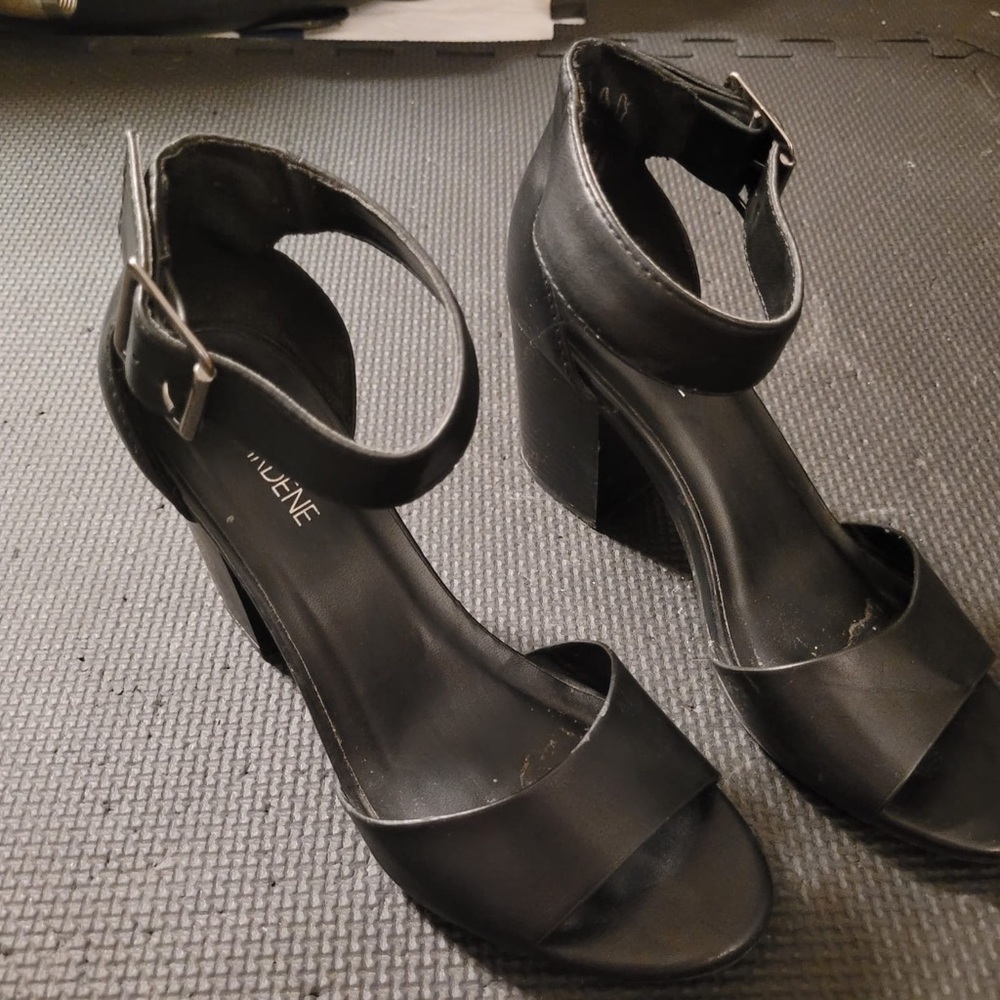 Black Ankle Strap Heels